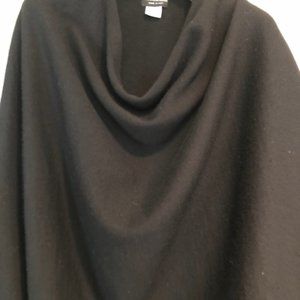 Black Shawl or Cape, Wool that drapes beautifully!